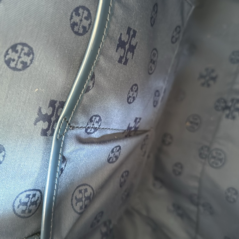 Tory Burch Blue Tote Bag - Picture 9 of 10